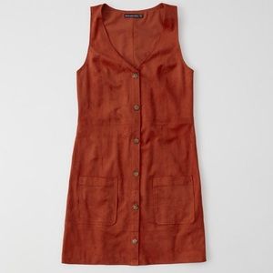 Abercrombie & Fitch Suede Button-Up Dress